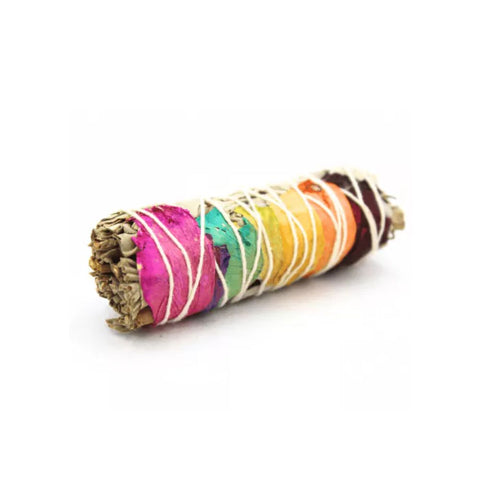 7 Chakra White Sage - Smudge Stick in vibrant colors, designed for energetic alignment and balance.