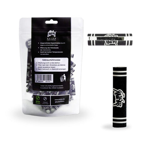 Kailar - Aktivkohlefilter 9 mm Black White 100 Stück