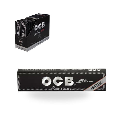 OCB - Premium Slim Papers + Filter, hochwertige Drehpapiere und Filter für ein optimales Raucherlebnis.