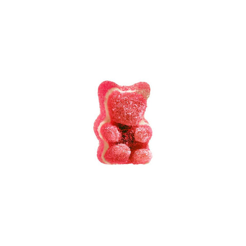 Bubbly Billy Buds CBD gummy bear in strawberry flavor, 300 mg CBD, colorful and fun treat.