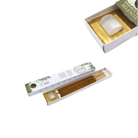 Green Tree - Gemstone & Incense Sticks Purification - Selenite