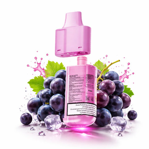 LOST MARY LUX 7000 Pods Refill in pink design with grapes and ice cubes.