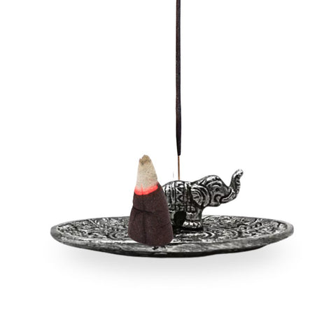 Elefanten Duftstäbchen- und Duftkegelhalter aus Aluminium