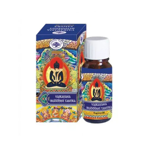 Green Tree Duftöl - Buddhist Tantra 10ml in decorative packaging with vibrant colors.