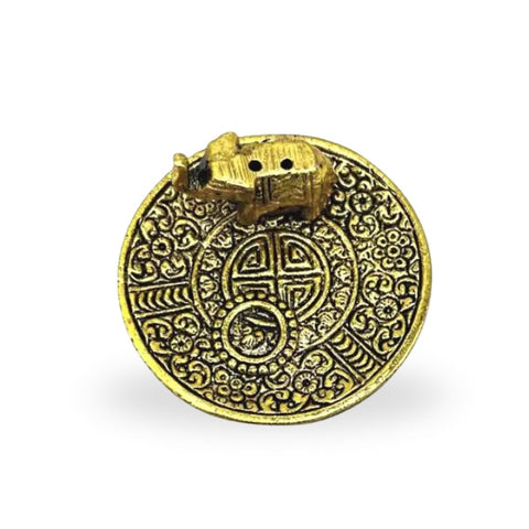 Elefanten-Duftstäbchen- und -kegelhalter aus Messing