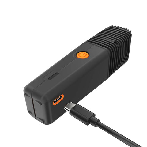 Storz & Bickel Veazy Dry Herb Vaporizer featuring USB-C charging port and stylish design.