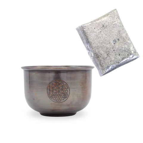 Offering Bowl Flower of Life mit Sand - Green Tree