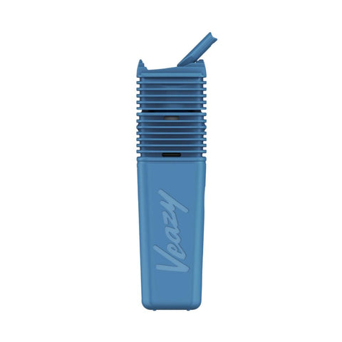 Storz & Bickel Veazy dry herb vaporizer in blue, compact and stylish design.