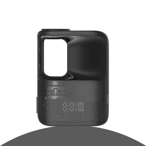 CCELL Stylo 510 Batterie in Schwarz: kompaktes Design, digitaler Bildschirm und USB-C-Anschluss.