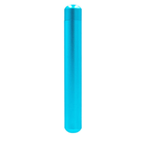 Smellproof Metal Joint Tube 2.0 aus Aluminium in Blau, ideal für die sichere Aufbewahrung von Zigaretten.