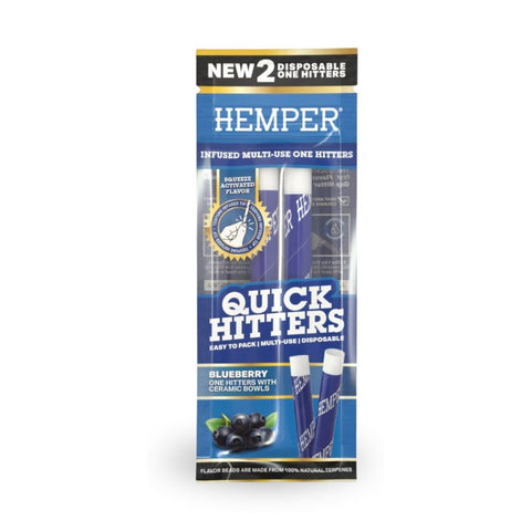 HEMPER Quick Hitter 2er-Pack mit blauen Beeren-Geschmack und hitzebeständigen Keramik-Bowls.