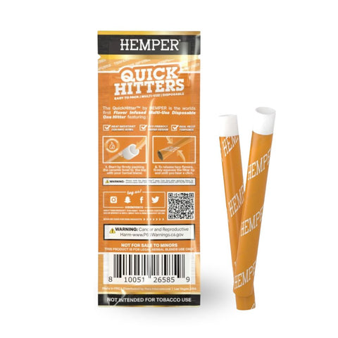 HEMPER Quick Hitter 2er-Pack mit kompaktverpackten One-Hittern und hitzebeständiger Keramik-Bowl.