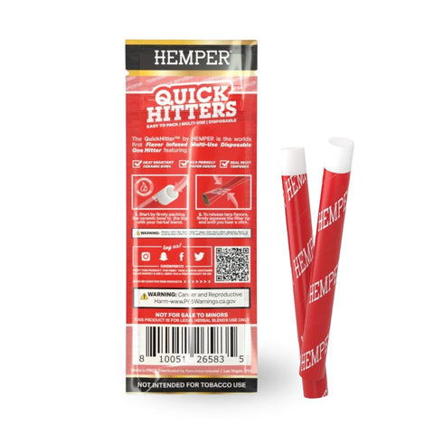 HEMPER Quick Hitter 2er-Pack mit zwei kompakten Einweg-One-Hittern und keramischer Bowl im Hintergrund