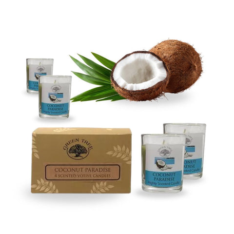 Duftkerze Votives Coconut Paradise 4er set