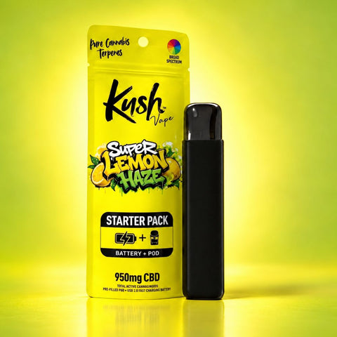 KUSH Super Lemon Haze CBD Vape Starter Pack schweiz viweedy vape shop