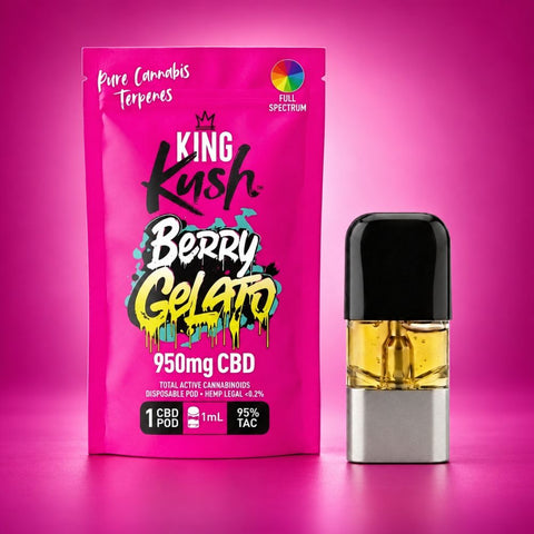 King Kush Berry Gelato CBD Vape Pod <0.2% THC schweiz viweedy shop