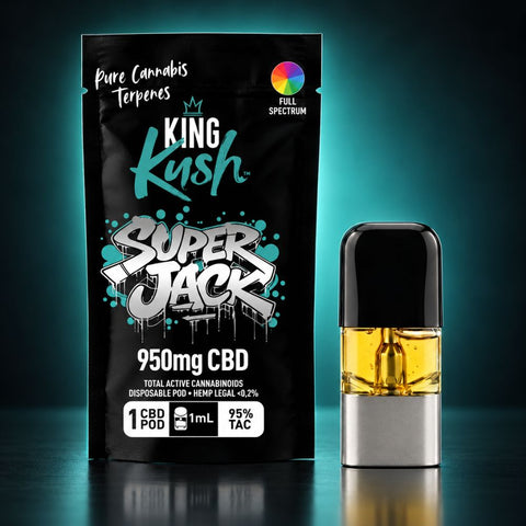 King Kush Super Jack CBD Vape Pod <0.2% THC schweiz viweedy shop