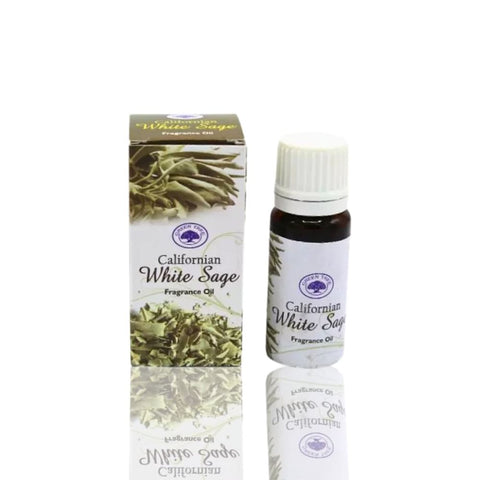 Green Tree Duftöl - California White Sage 10ml bottle and packaging displayed on a white background.