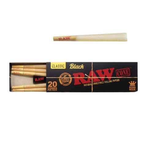 RAW Black King Size Cones 20 Stück | Viweedy Schweiz