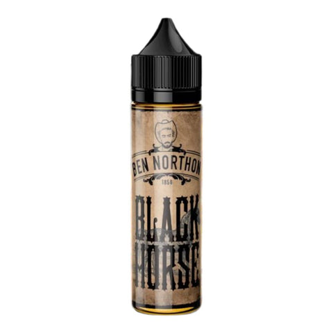 E-Liquid - BEN NORTHON – BLACK HORSE 50 ML SHORTFILL bottle with a vintage design.