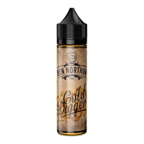 E-Liquid - BEN NORTHON – GOLD DIGGER 50 ML SHORTFILL in a bottle with a vintage design.