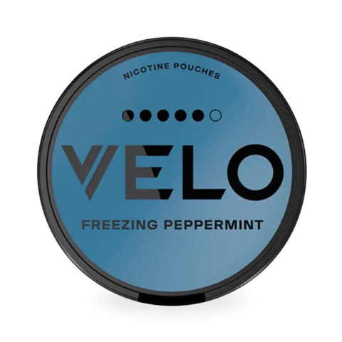 Velo Snus - Alle Sorten: Dose mit Nikotinpouches Geschmacksrichtung Freezing Peppermint.