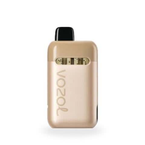 Vozol Neon Plug Max Batterie Device in gold color showcasing its sleek design for vaping.