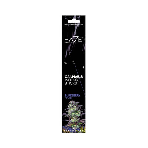 HaZe Cannabis Duftstäbchen - Blueberry Scented pack featuring fruity blueberry aroma and earthy cannabis notes.