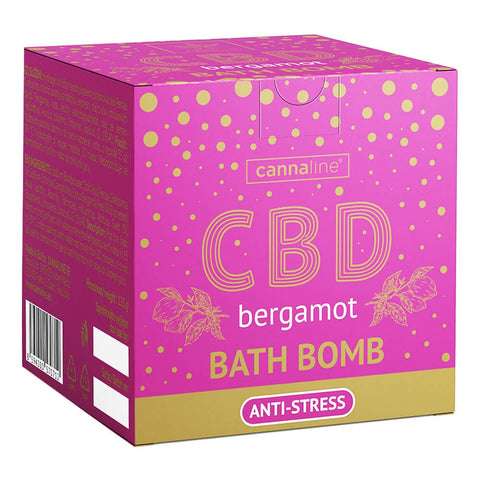 Bomba da bagno antistress al bergamotto Cannaline con 100 mg di CBD