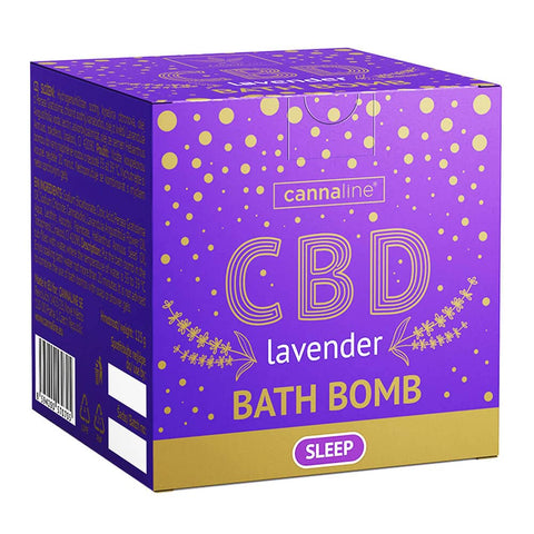 Bomba da bagno alla lavanda per il sonno Cannaline con 100 mg di CBD