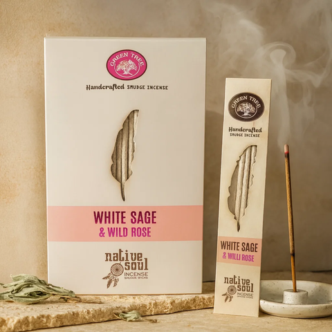 Green Tree Native Soul White Sage & Wild Rose - Duftstäbchen