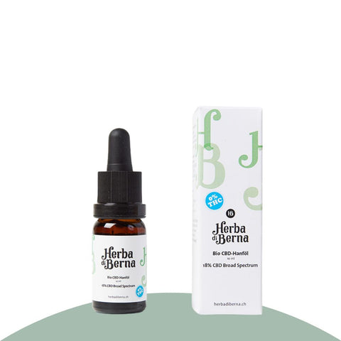herba die berna 18% Broad Spectrum Bio CBD-Hanföl ohne THC bei viweedy kaufen