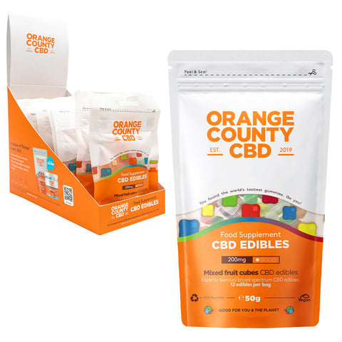 Orange County CBD Fruit Gum Cubes 200mg