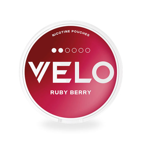 VELO Snus - Alle Sorten, Ruby Berry Geschmack, rauchfreie Nikotinpouches von VELO.