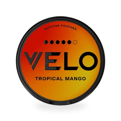 Velo Snus - Alle Sorten: Tropische Mango Nikotinpouches mit fruchtigem Geschmack.