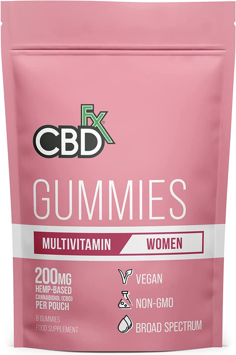 CBDfx Multivitamin for Women 200mg CBD Vegan Gummies