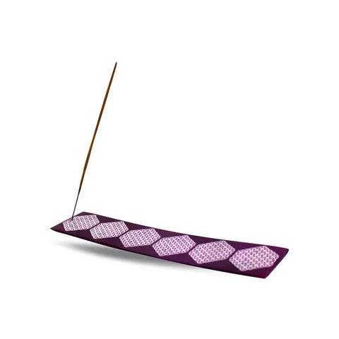 Incense Holder Flower of Life Purple Soapstone