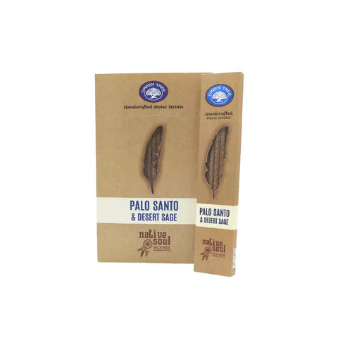 Native Soul Palo Santo & Desert Sage incense sticks packaging by Green Tree.