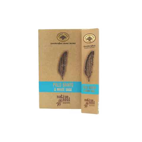 Native Soul Palo Santo & White Sage incense sticks by Green Tree, natural and aromatic for relaxation.