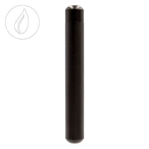 Smell proof metal joint tube in sleek black design, perfect for storing joints or cigars securely and discreetly.
