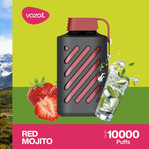 Vozol Gear 10000 PUFF Red 20mg Mojito Vape Shop Schweiz Viweedy