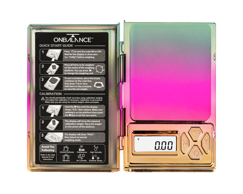On Balance Chrome Rainbow Shine 100 x 0.01g Waage