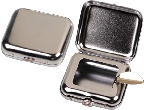 Taschen Aschenbecher Chrom Eckig