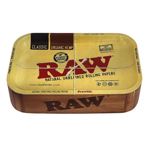 RAW Holzbox mit Rolling Tray Deckel