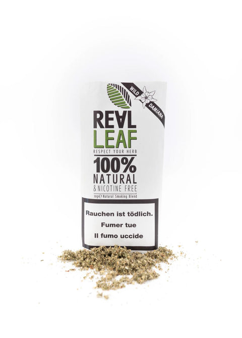 Mélange à base de plantes de substitut de tabac Wild Damiana de Real Leaf