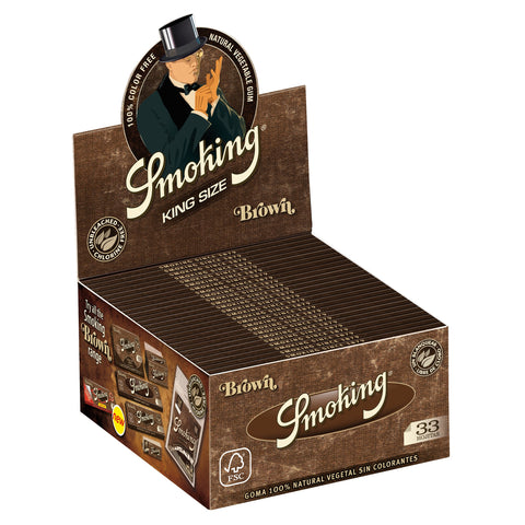 CBD & Räucherwerk Online Shop Schweiz | Smoking King Size Braun Display Box
 findest du im Viweedy Store in Basel