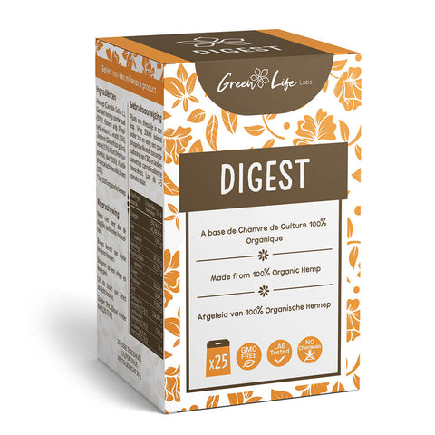 Bustine singole di tè digest biologico alla canapa Green Life