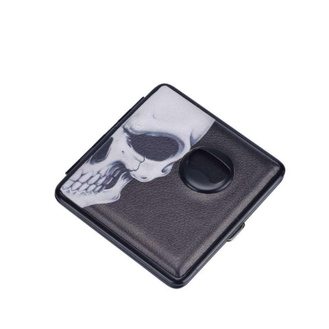 Zigarettenetui mit Totenkopf & Flaschenöffner -assortiert