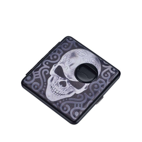 Zigarettenetui mit Totenkopf & Flaschenöffner -assortiert
