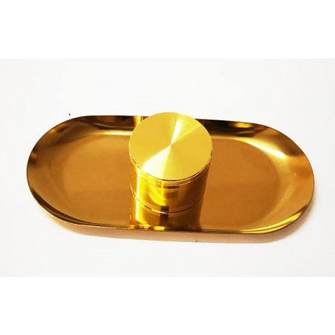 CBD & Räucherwerk Online Shop Schweiz | Alu Grinder 4tlg. mit Rolling Tray in 5 Farben
 findest du im Viweedy Store in Basel